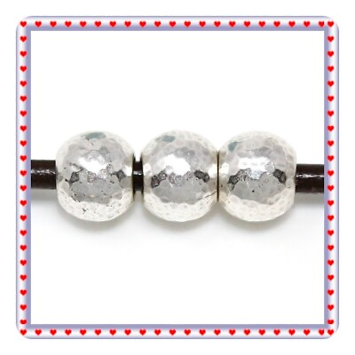 #ad Brighton Shine Silver **MINI** Sized Beads Lot of 3 $19.96