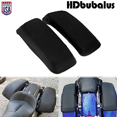 #ad 1 Pair PU Leather Saddlebag Speaker Lid Covers Fit For Harley Touring 2014 2021 $35.99