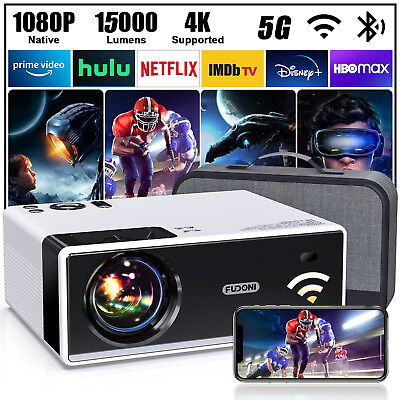 #ad #ad Projector with 5G WiFi Bluetooth 1080P 15000Lm with HDMI USB Max 300quot; Display $116.99