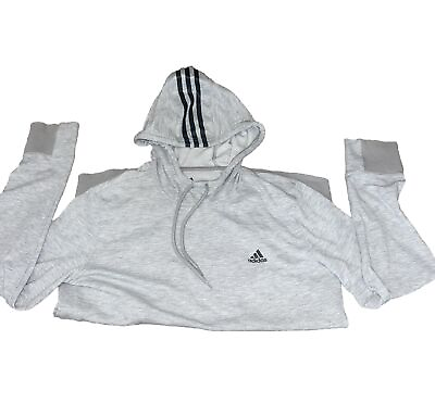 #ad Adidas Gray Grey Women#x27;s Size Medium Hoodie Hooded Shirt. 1s $10.00