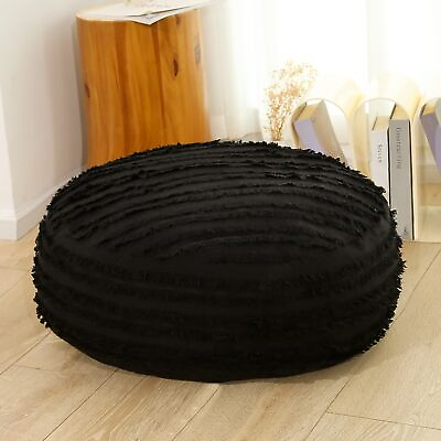 #ad Round Floor Pillow Cotton Floor Cushions Tassel 24 x 8#x27;#x27; Stuffed Pouf Remova... $67.74