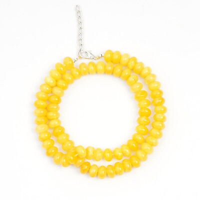 #ad Beautiful Yellow Quartz Gemstone Beaded Necklace Gemstone Jewelry For Women $20.66