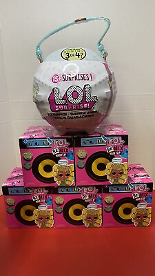 #ad LOL Surprise Bundle Biggie Pets Blue Ball amp; 5 Remix Hair Flip Dolls NEW Sealed $69.31