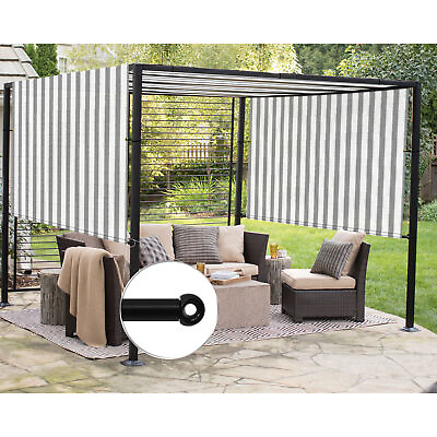 #ad Universal Replacement Pergola Shade Cover Canopy w Rod Pocket 11 FT gray Stripe $231.19