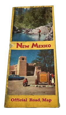 #ad 1950s New Mexico Official Road Map Historic Trails State Highway Department $14.96