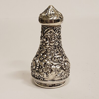 #ad S Kirk And Son Repousse Sterling Silver Salt Shaker $95.00
