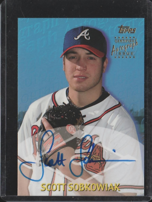 #ad Scott Sobkowiak Braves 2000 Topps Traded Rookie On Card Autograph Mint $364.00