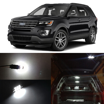 #ad 10 x White LED Interior Package License Plate Lights For 2011 2019 Ford Explorer $16.98