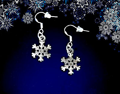 #ad #ad BUY 2 GET 1 FREE SILVER SNOWFLAKE DANGLE EARRINGS CHRISTMAS GIFT FOR HER WOMEN $1.97