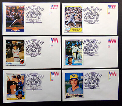 #ad Baseball Hall Of Fame 1999 Nolan Ryan George Brett Robin Yount 6x US Cover LOT $14.00