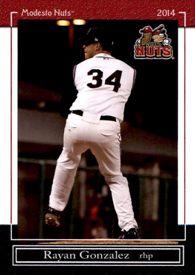 #ad 2014 Modesto Nuts Grandstand 12 Rayan Gonzalez Arecibo Puerto Rico Baseball Card $12.99