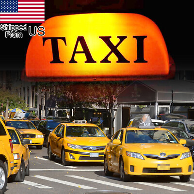 #ad 10.43quot; Yellow Rooftop Marker Lamp Bright 12V TAXI Magnetic Cab Sign Light $18.99