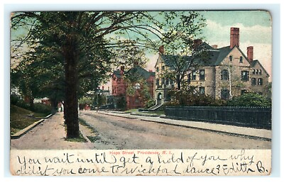 #ad #ad 1907 Hope Street View Providence RI Rhode Island Postcard $12.00