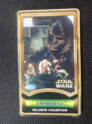 #ad 2000 Hasbro Star Wars POTJ Files Chewbacca Dejarik Champion Replacement Card $4.00
