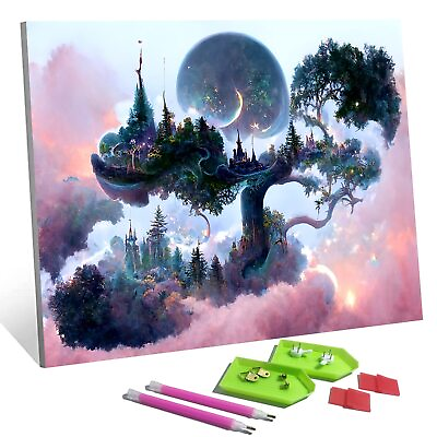#ad DIY 5D Painting Diamond Kit with Framed Canvas No Need to Install The Frame ... $30.78