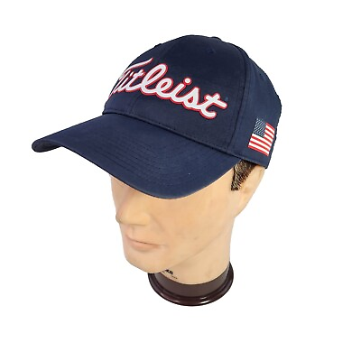 #ad Titleist Golf Tour Sports Hat Cap American Flag Navy Blue Universal Cap Hats $23.13