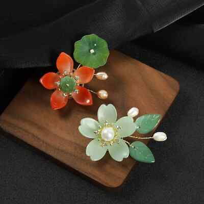 #ad Vintage Handmade Flower Brooch Elegant Corsage Luxury Pearl Pin Accessories $6.73