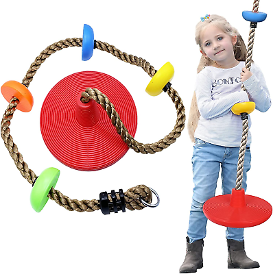 #ad Tree Climbing Rope and Kids Disc Swing Seat Set Outdoor Backyard Playground Acce $59.77