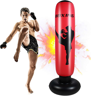 #ad #ad Inflatable Punching Bag for Adults Free Standing Punching Bag 67Inch Tall Boun $29.99