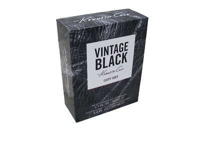 #ad Vintage Black Kenneth Cole Men#x27;s 2 Piece Gift Set 1.7 oz EDT 3.4 oz BW $19.99