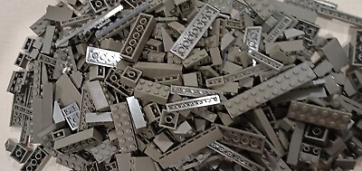 #ad Lego Bulk Lot 1lb Old Dark Gray. Bricks Slopes Plates Star Wars Pirates Castle $11.95