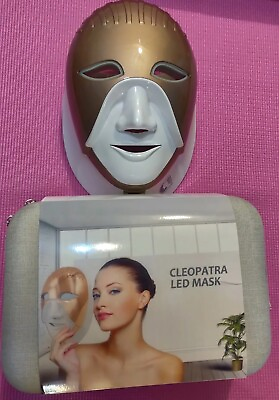 #ad *On Sale * GENUINE Cleopatra Spa LED Light Therapy Mask 7 Colors RED BLUE $135.00