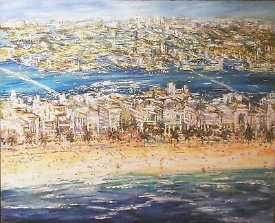 #ad Duaiv Fort Lauderdale UNFRAMED Fine Art Original Painting on Canvas Rare Unique $13500.00