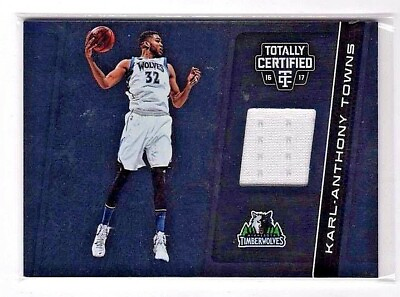 #ad KARL ANTHONY TOWNS 2016 17 PANINI TOTALLY CERTIFIED GAME USED JERSEY $9.25