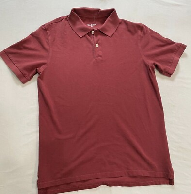 #ad Goodfellow amp; Co Deep Red Short Sleeve Polo Shirt Size M $8.57