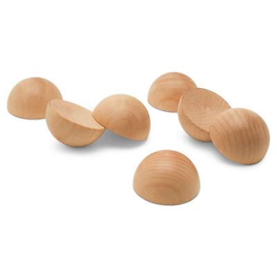 #ad Wooden Split Balls 2 inch Pack of 12 Wood Half Balls for Crafting and DIY Wre... $31.91