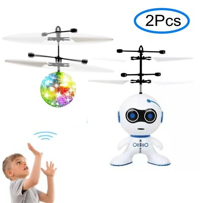 #ad 2X Toys for Boys Age 3 4 5 6 Year Old Kids Flying Robot Ball MiniDrone Children $15.98