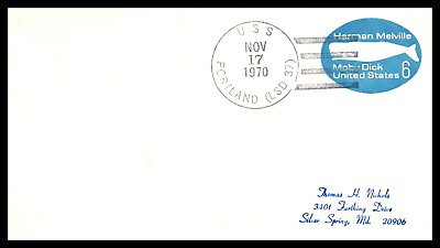 #ad Naval Cover USS Portland LSD 37 1970 $4.75