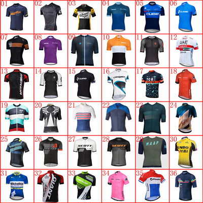 #ad 2021 Mens Cycling Clothing Bicycle Jersey Cycle Sportswear Short Sleeve Bike Top $18.05