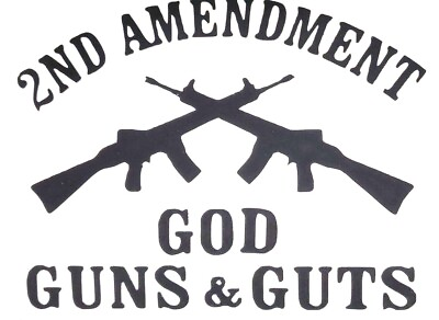 #ad 2ND AMENDMENT GODS GUNS amp; GUTS Truck Window Ammo Can sticker 3quot;X6quot; $2.00