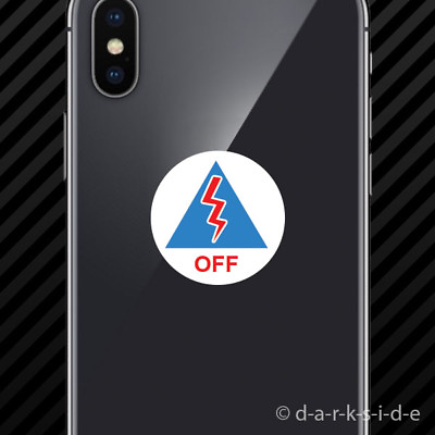 #ad 2x Master Switch Off Cell Phone Sticker Mobile racing safety car #1 $3.99