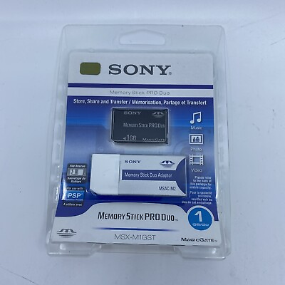 #ad Sony Memory Stick Pro Duo 1GB MSX M1GST FREE Shipping $29.98