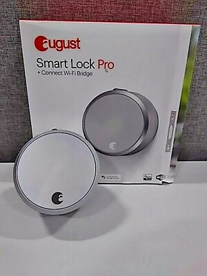 #ad August Smart Lock Pro with Connect Wi Fi Bridge Silver AUGSL03C02S03 $169.99
