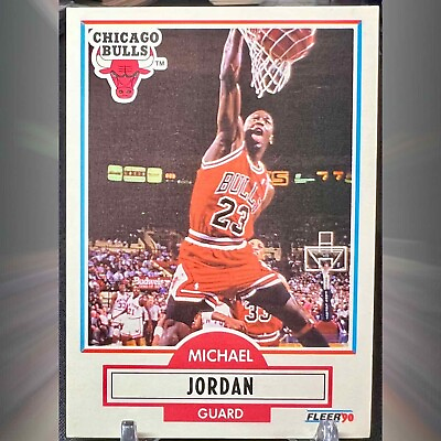 #ad 1990 91 Fleer Michael Jordan #26 Chicago Bulls GOAT HOF NM MNT Sharp Card $9.99