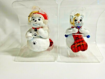 #ad 2 Petsmart Luv A Pet Holiday Ornaments 2001 Dog amp; Cat Limited Edition $12.95