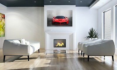 #ad Ferrari LaFerrari Red Sports Race Car Poster Canvas Print Art Home Decor $465.51
