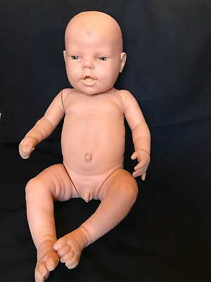 #ad 1987 Berjusa Anatomically Correct Newborn Baby Doll BOY *Hazel Eyes* 20quot; 💙 $45.00
