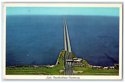 #ad 1973 Lake Ponchartrain Causeway Connecting New Orleans Louisiana LA Postcard $9.98