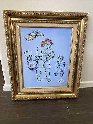 #ad OOAK Painting. Signed Framed $74.99
