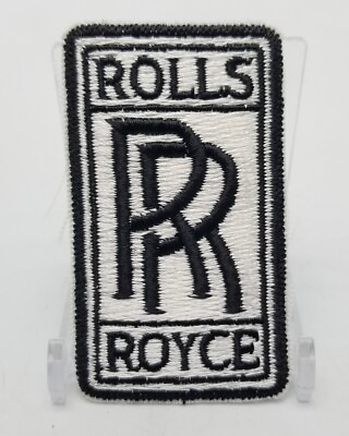 #ad Rolls Royce Black Silver Logo Patch Iron Sew On Vintage Style Retro Jacket Hat $5.88