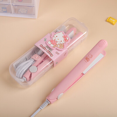 #ad Hello Kitty Mini Sanrio Flat Iron Ladies Hair Straightener Bangs Straightener $14.99