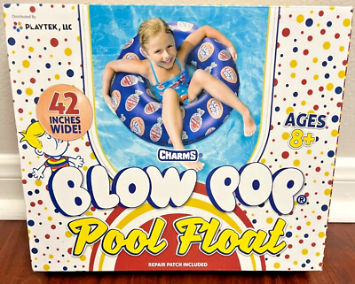 #ad Giant Blow Pop Yellow Pool Float amp; Water FUN Tube 42 in Wide NIB $12.99