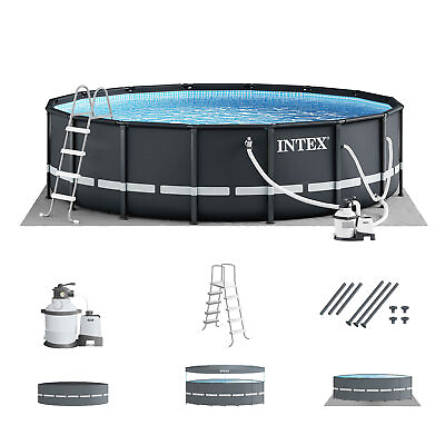 #ad Intex Ultra XTR 16ft x 48in Outdoor Frame Above Ground Swimming Pool Set w Pump $799.89