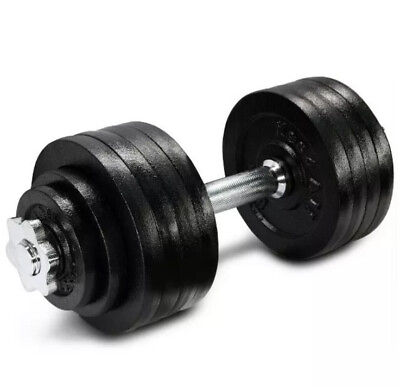 #ad Yes4All 52.5 Lb Adjustable Dumbbell Weights Cast Iron Chrome Handle SINGLE ONLY $87.97