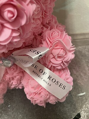 #ad Pink Dose Of Roses Beverly Hills Teddy Bear Flower Gifts w Boxes $49.98