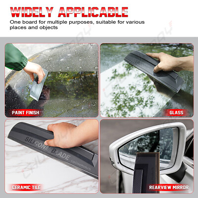#ad Auto Wiper Drying Blade Car Non Scratch Silicone Squeegee for Water Removal Tool $14.24